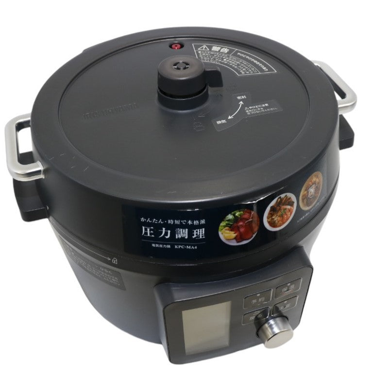 [中古(C)] アイリスオーヤマ 電気圧力鍋 4.0L ブラック KPC-MA4-B [可]