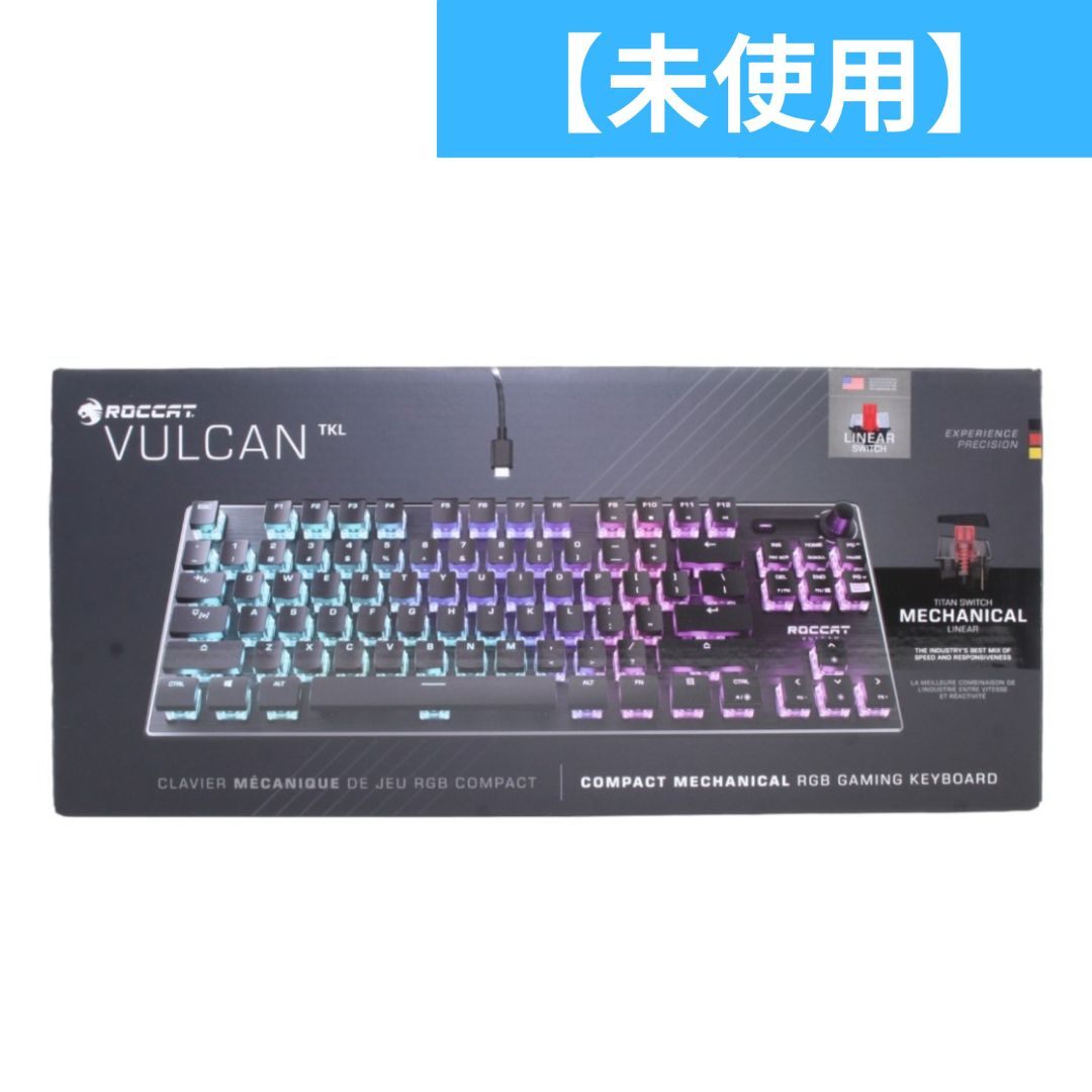 ［未使用(S)］ROCCAT Vulcan TKL ゲーミングキーボード 英語配列 ブラック