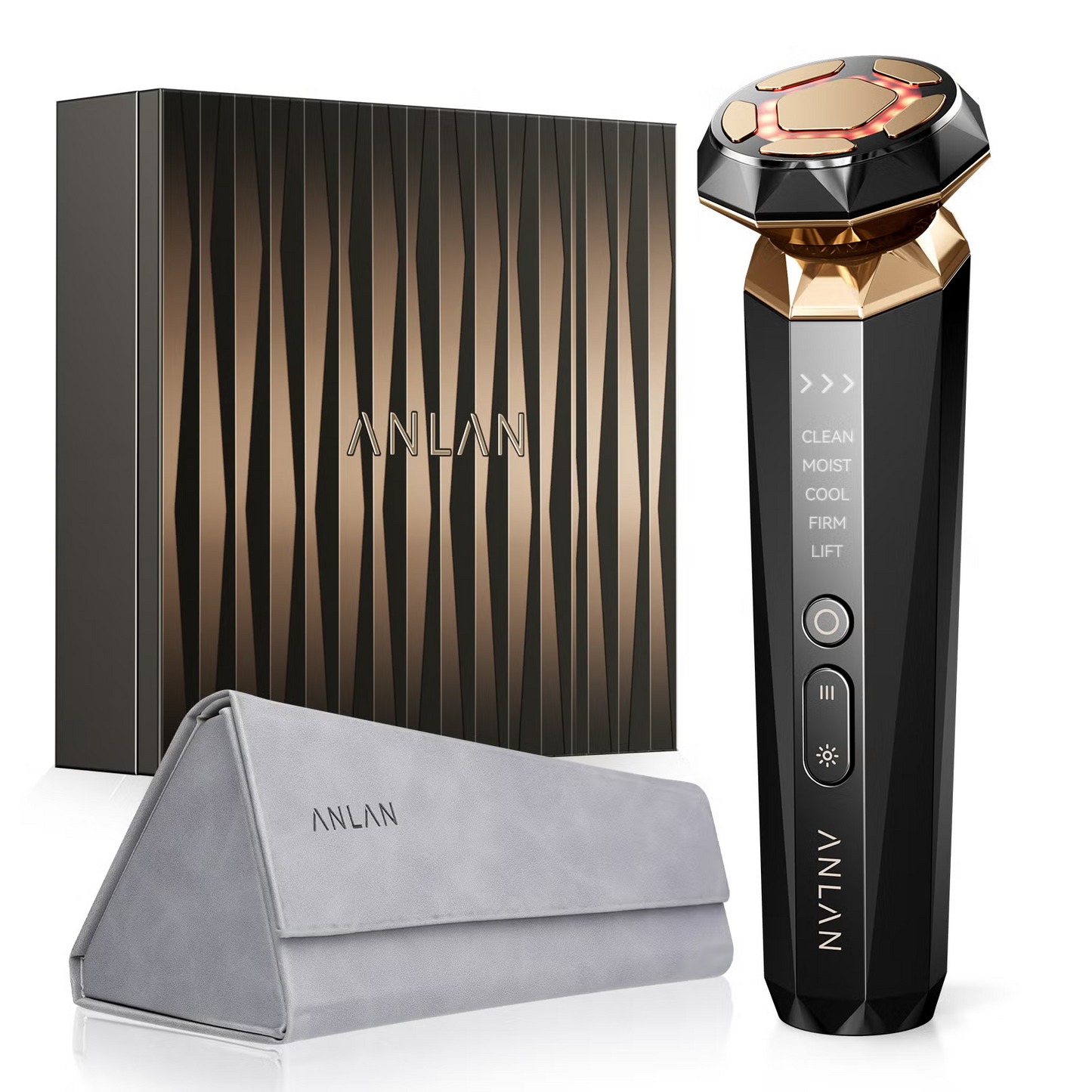 【90％分返金保証付】 新品  ANLAN(アンラン) RF温冷美顔器PRO 01-adry31-01j