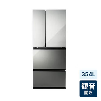 【特殊配送】[354L][二人暮らし向け][観音開き]ツインバード HR-EI35B 冷凍冷蔵庫 ブラック hr-ei35b  ブラック 整備済みアウトレット品 [中古(C)]