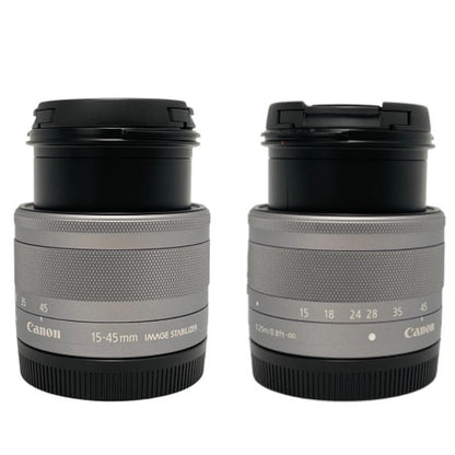 [中古(C)] CANON EF-M 15-45mm F3.5-6.3 IS STM 標準ズームレンズ ef-m15-45-sl シルバー [可]