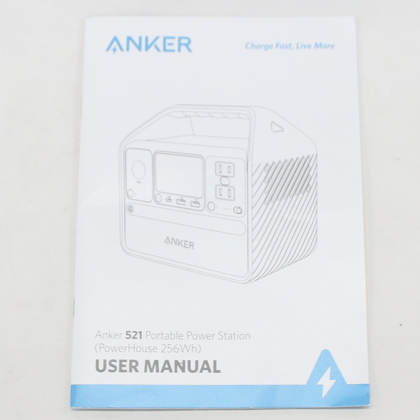 [ジャンク] Anker 521 Portable Power Station (PowerHouse 256Wh) A1720 リン酸鉄リチウムイオンバッテリー ポータブル電源　ank-521pps-a1720 ブラック[難あり(D)]