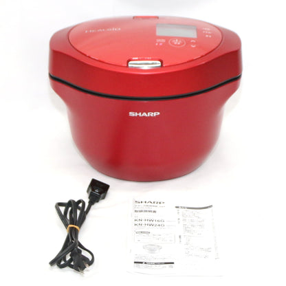 [中古(C)] シャープ ヘルシオ ホットクック KN-HW24G 2〜6人用 2.4L容量　kn-hw24g-r レッドkn-hw24g-r　[可]