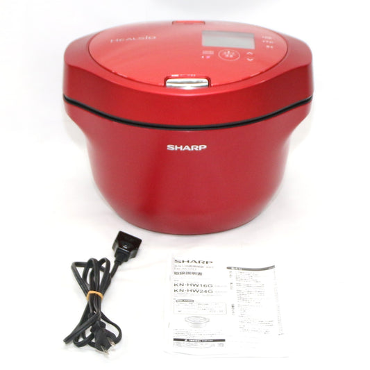 [中古(C)] シャープ ヘルシオ ホットクック KN-HW24G 2〜6人用 2.4L容量　kn-hw24g-r レッドkn-hw24g-r　[可]