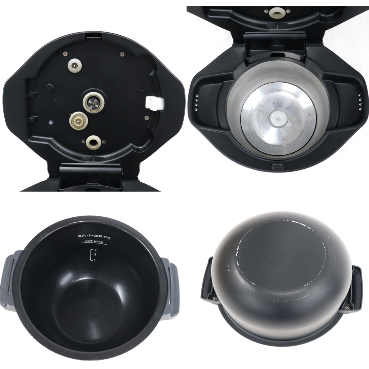 シャープ ヘルシオ ホットクック KN-HW16G 2〜4人用 1.6L容量 kn-hw16g-b  ブラック 整備済みアウトレット品 [中古(C)]