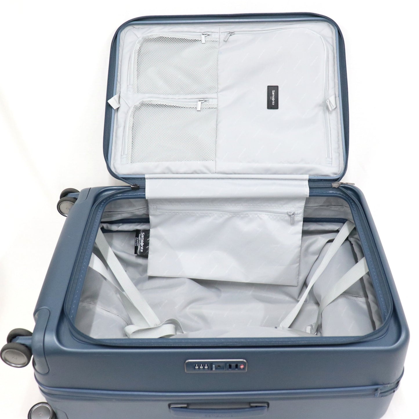 [5-8泊向けサイズ]サムソナイト ジップリックスFT スピナー68EXP 76L/拡張時92 L ハードスーツケース samsonite-zipprix68-n  ネイビー 整備済みアウトレット品 [中古(C)]