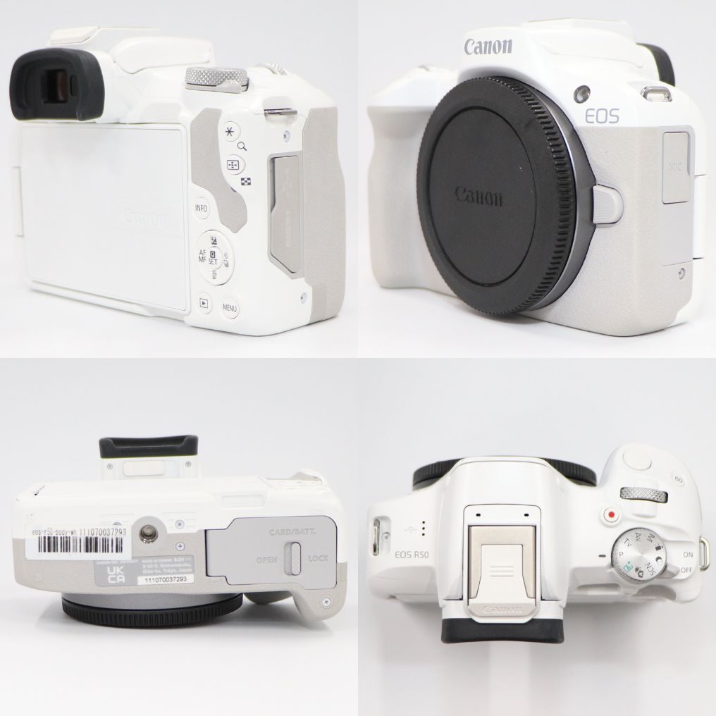 [中古(B)] CANON EOS R50 ボディ ミラーレス一眼 eos-r50-body-wh ホワイト [良い]