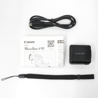 Canon PowerShot V10 コンパクトデジタルカメラ psv10-bk  ブラック 整備済みアウトレット品 [中古(A)]