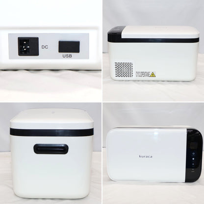 [20L]クラカ(kuraca) ポータブル冷蔵 冷凍庫 KFERA-20-WH　kfera-20-wh  ホワイト 整備済みアウトレット品 [良い(B)]