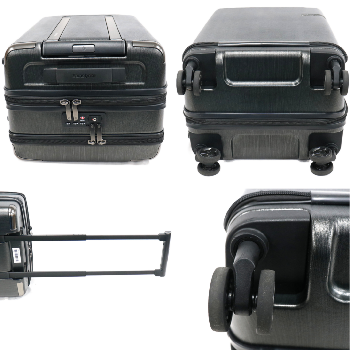 [1-3泊向けサイズ]サムソナイト エヴォア スピナー55 36L ハードスーツケース　samsonite-evoa55-b  ブラッシュトブラック 整備済みアウトレット品 [良い(B)]