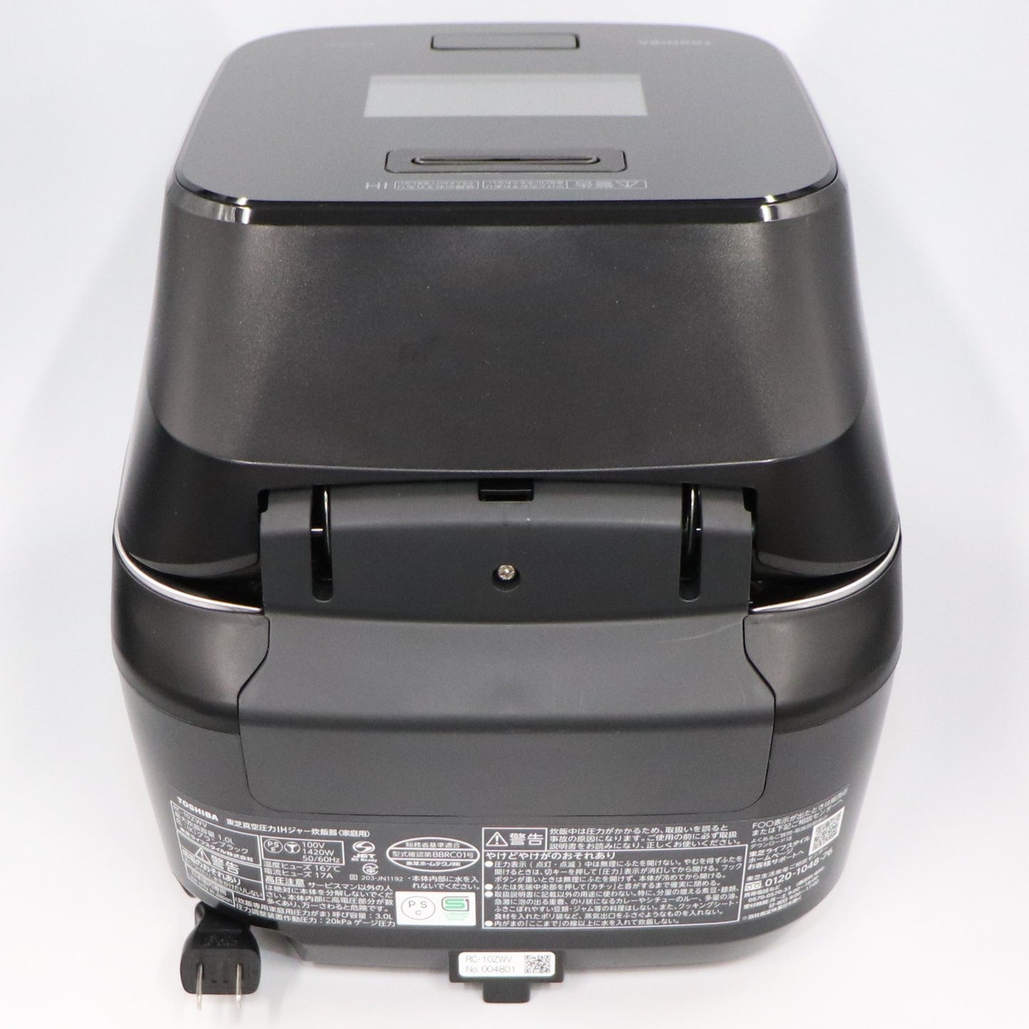 [中古(B)] [5.5合炊き] 東芝 炎匠炊き RC-10ZWV 真空圧力IH 炊飯器 ブラック [良い]