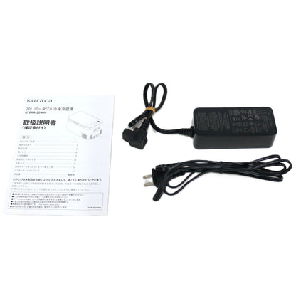 [20L]クラカ(kuraca) ポータブル冷蔵 冷凍庫 KFERA-20-WH　kfera-20-wh  ホワイト 整備済みアウトレット品 [中古(C)]