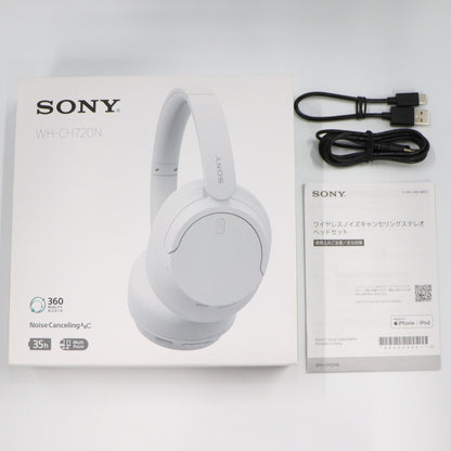 [中古(C)] ソニー ワイヤレスノイズキャンセリングヘッドホン WH-CH720N ホワイトwh-ch720n-w　[可]