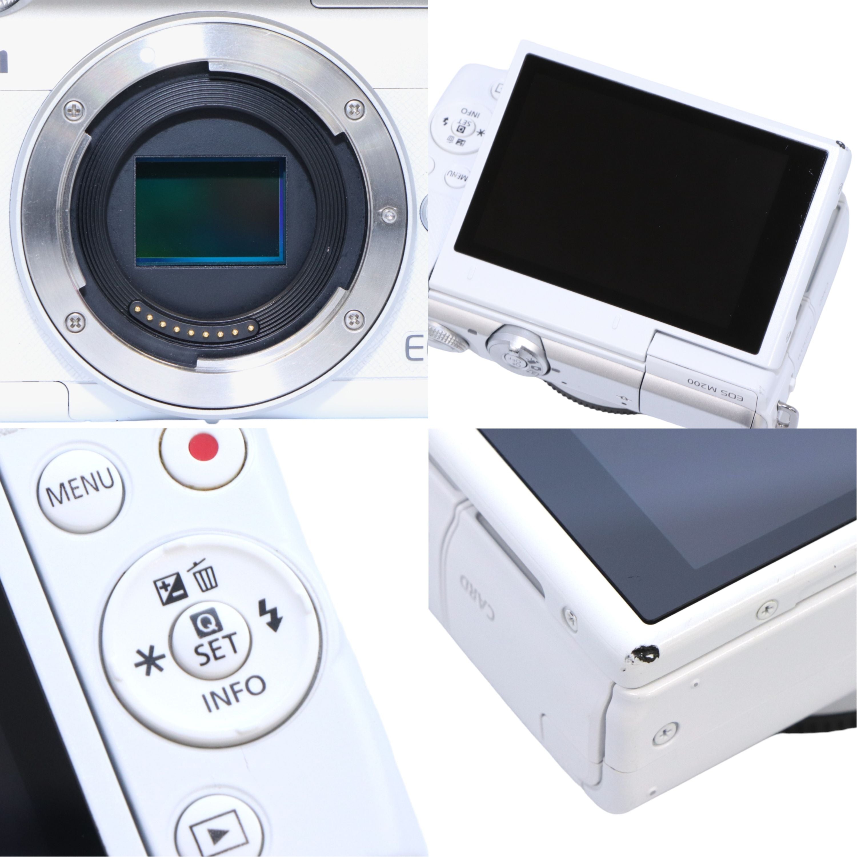 CANON EOS M200 ボディ ホワイト ミラーレス一眼　EOSM200WH-BODY [中古][良い（B）]