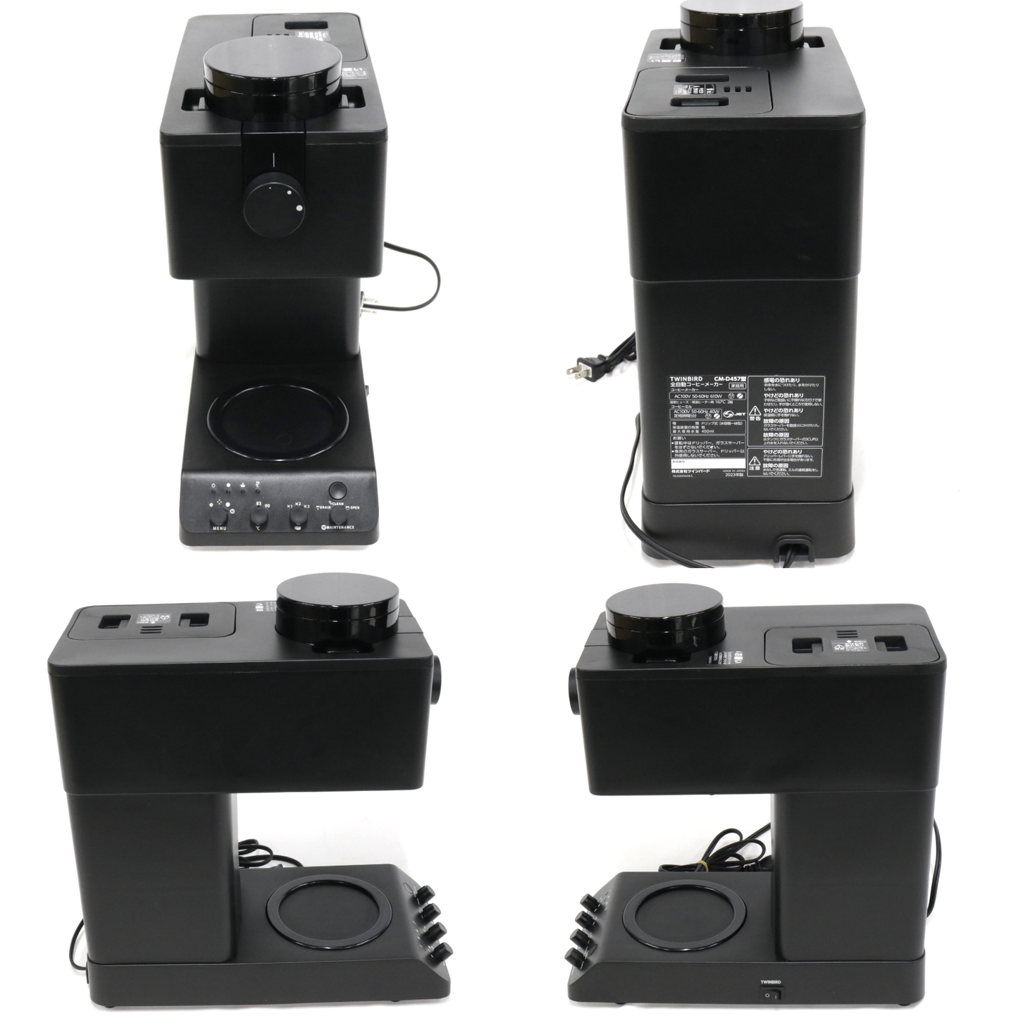[ジャンク] ツインバード 全自動コーヒーメーカー CM-D457 [容量3杯モデル]　cm-d457-b [難あり(D)]
