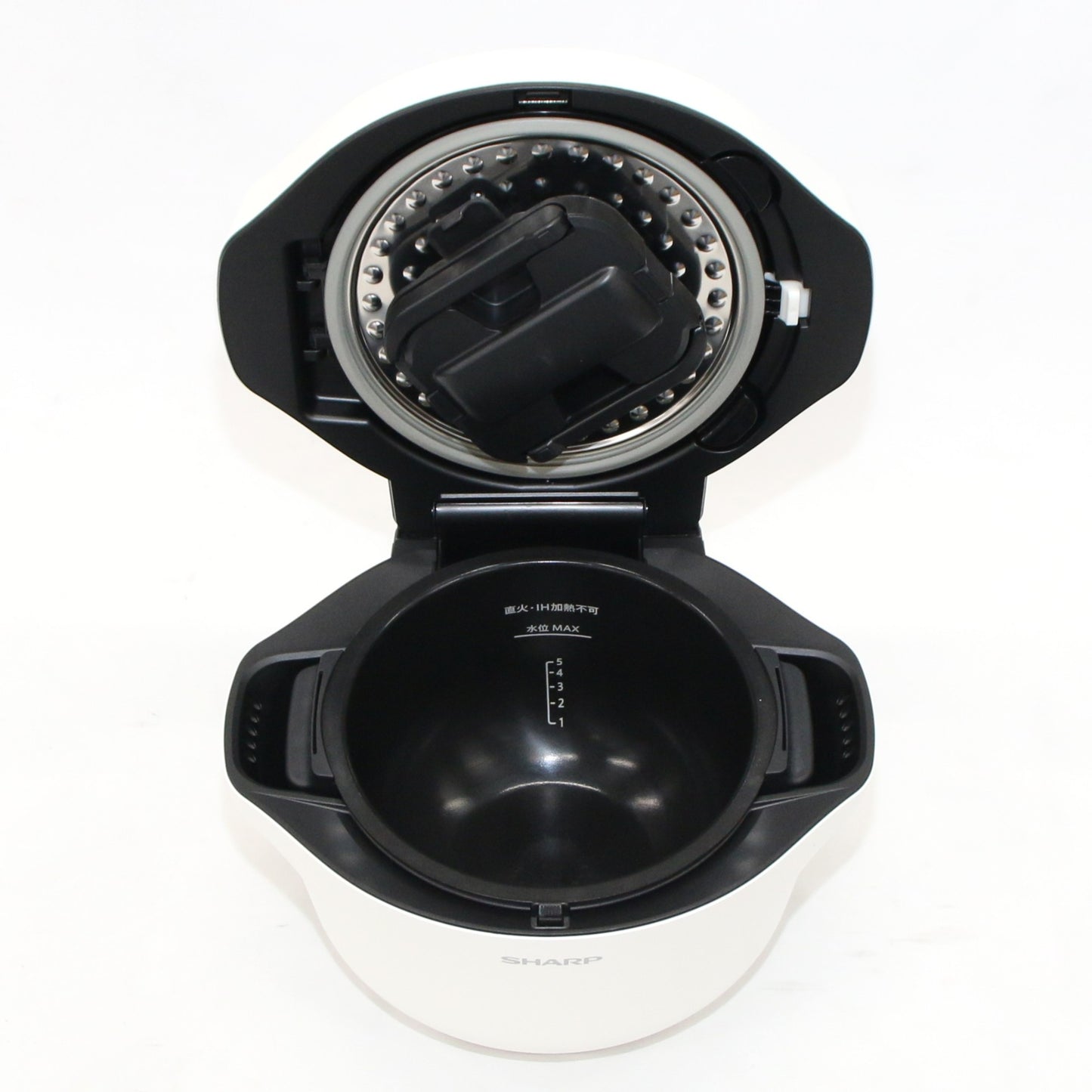 [中古(C)] シャープ ヘルシオ ホットクック KN-HW24G 2〜6人用 2.4L容量　kn-hw24g-w ホワイトkn-hw24g-w　[可]