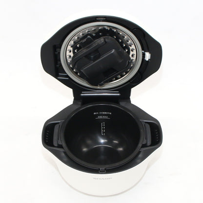 [中古(C)] シャープ ヘルシオ ホットクック KN-HW24G 2〜6人用 2.4L容量　kn-hw24g-w ホワイトkn-hw24g-w　[可]