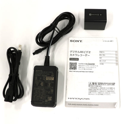 ソニー 4Kビデオカメラ FDR-AX45A fdr-ax45a-b  ブラック 整備済みアウトレット品 [中古(C)]
