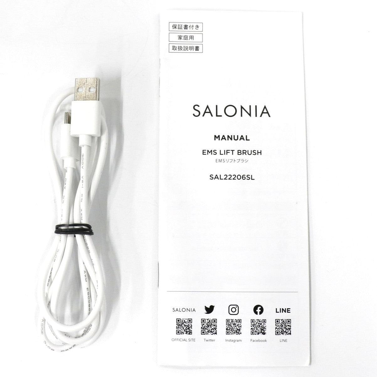 SALONIA サロニア EMSリフトブラシ 電気ブラシ 美顔器 sal22206sl   整備済みアウトレット品 [中古(A)]