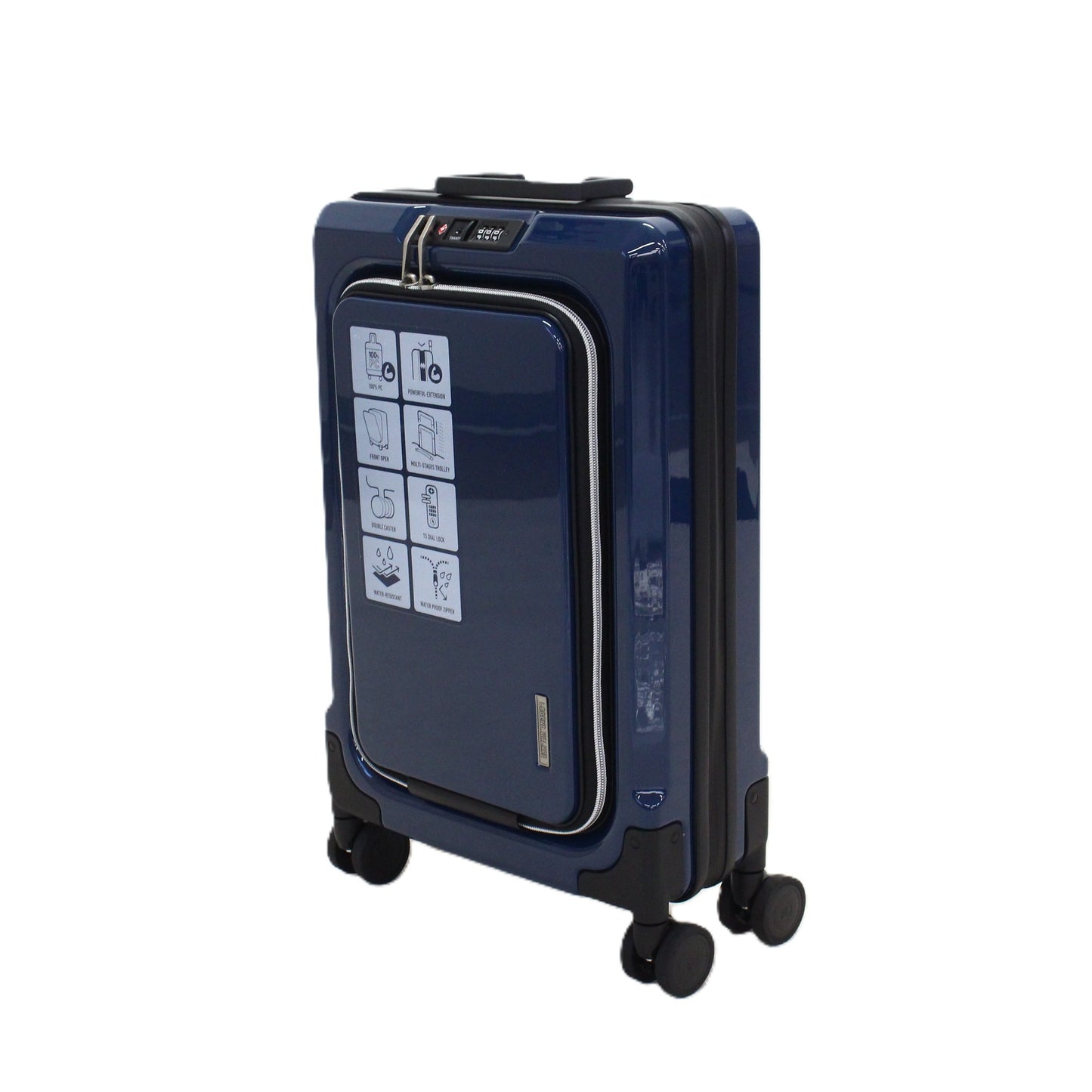 [1-3泊向けサイズ]LEGEND WALKER 6031 フィット 15L/拡張時35L ハードスーツケース 6031-47-nv  ミッドナイトネイビー 整備済みアウトレット品 [良い(B)]