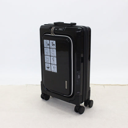 [1-3泊向けサイズ]LEGEND WALKER 6031 フィット 15L/拡張時35L ハードスーツケース 6031-47-bk  クリスタルブラック 整備済みアウトレット品 [良い(B)]