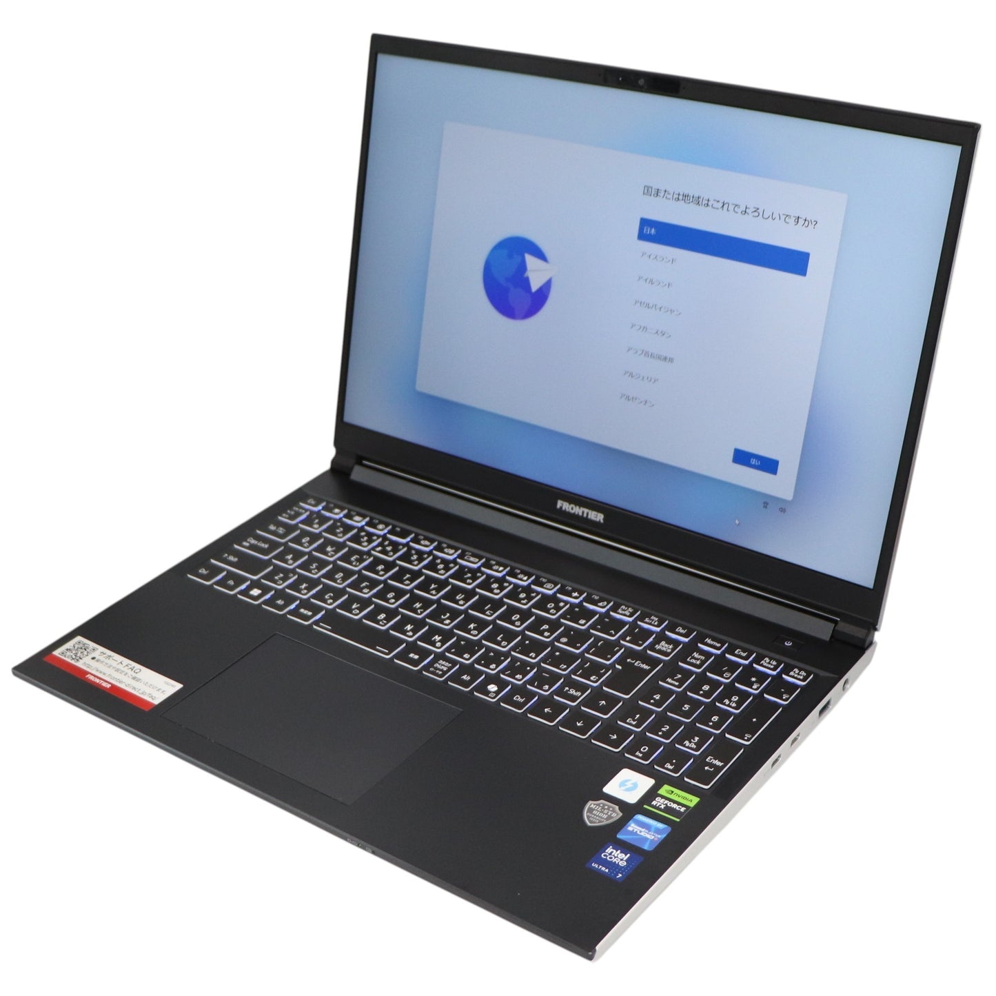 フロンティア(FRONTIER) ゲーミングノートパソコン(インテル Core Ultra7-155H /GeForce RTX 4060 /16GB /M.2 SSD500GB) FRXNM714/A  frxnm714-a-500   整備済みアウトレット品 [良い(B)]