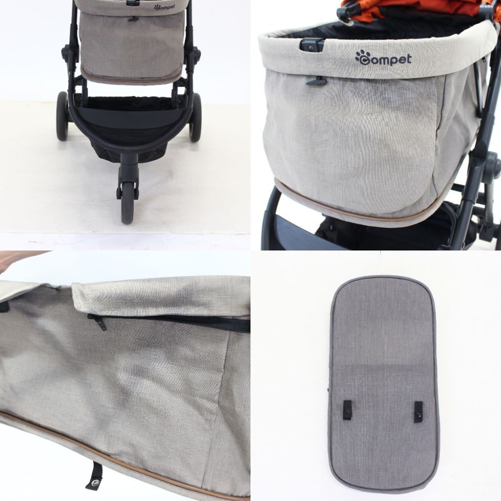 [中古(C)]コンビ ペット用カート ルルテイル キラウエアレッド×グレージュcombi-lulutail2024-rto-rd　[可]