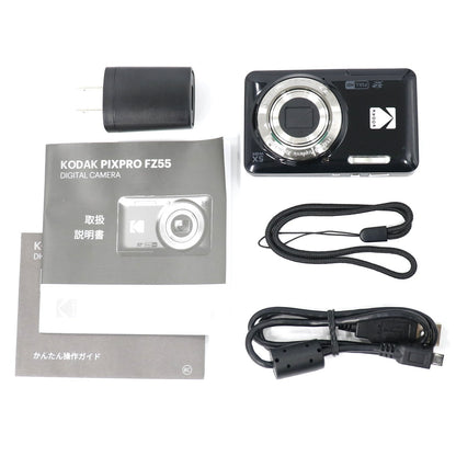 コダック PIXPRO FRIENDLY ZOOM FZ55 コンパクトデジタルカメラ pixpro-fz55-bk  ブラック 整備済みアウトレット品 [中古(C)]