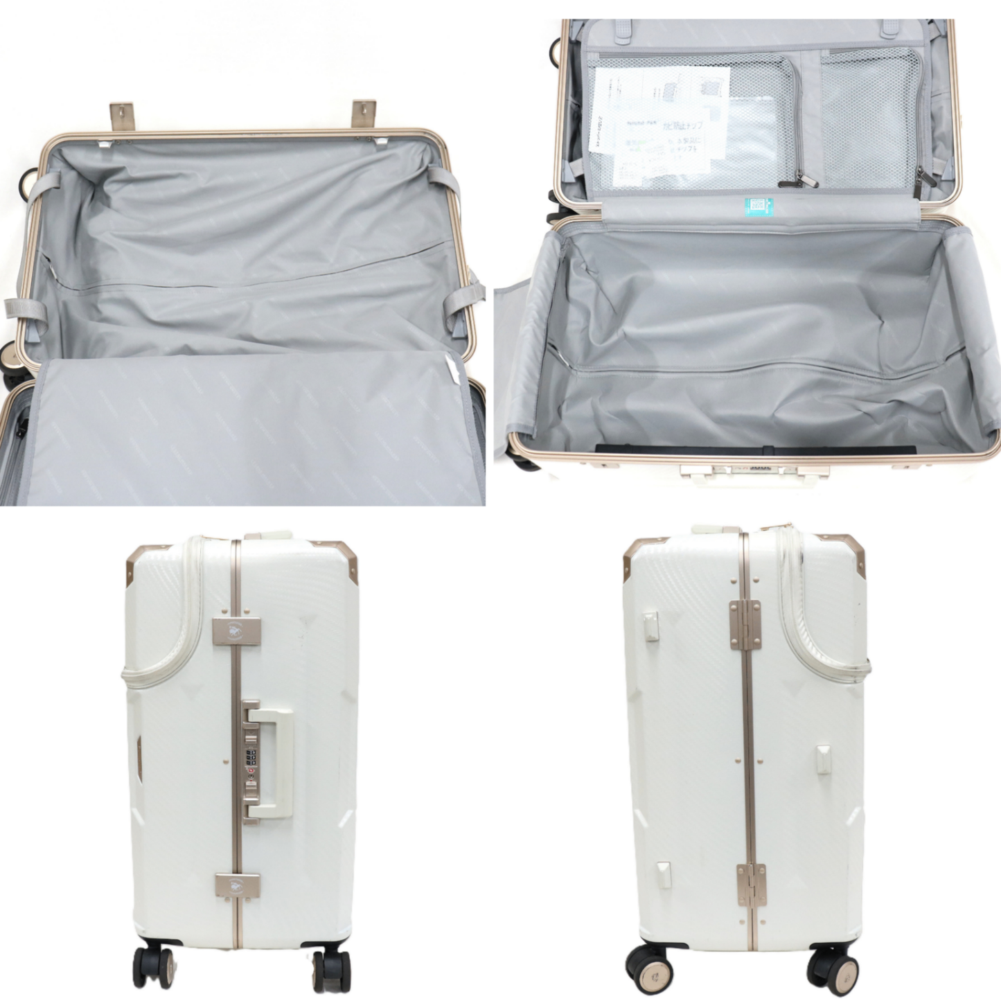 [3-5泊向けサイズ]LEGEND WALKER 5901 APOLLON アポロン 62L ハードスーツケース　5901-60-wh  ホワイト 整備済みアウトレット品 [中古(C)]
