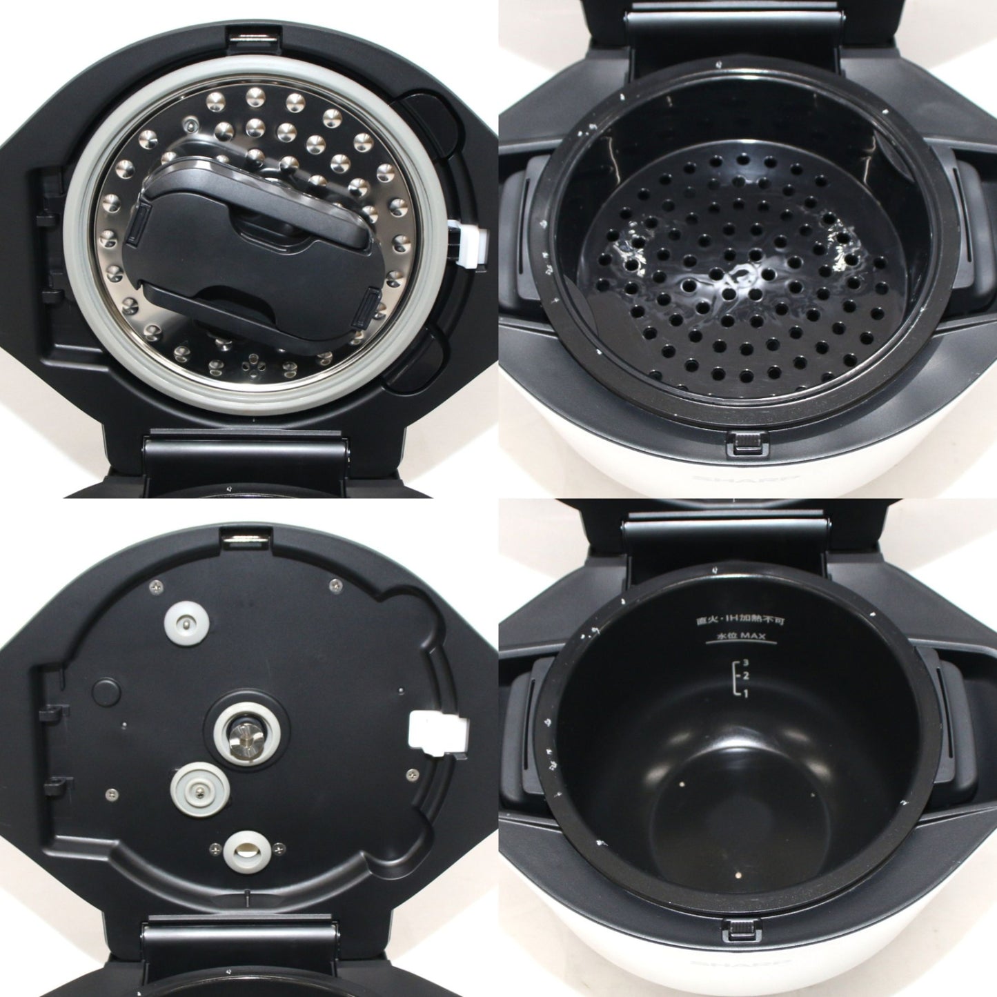 [中古(C)] シャープ ヘルシオ ホットクック KN-HW16G 2〜4人用 1.6L容量　kn-hw16g-w ホワイトkn-hw16g-w　[可]