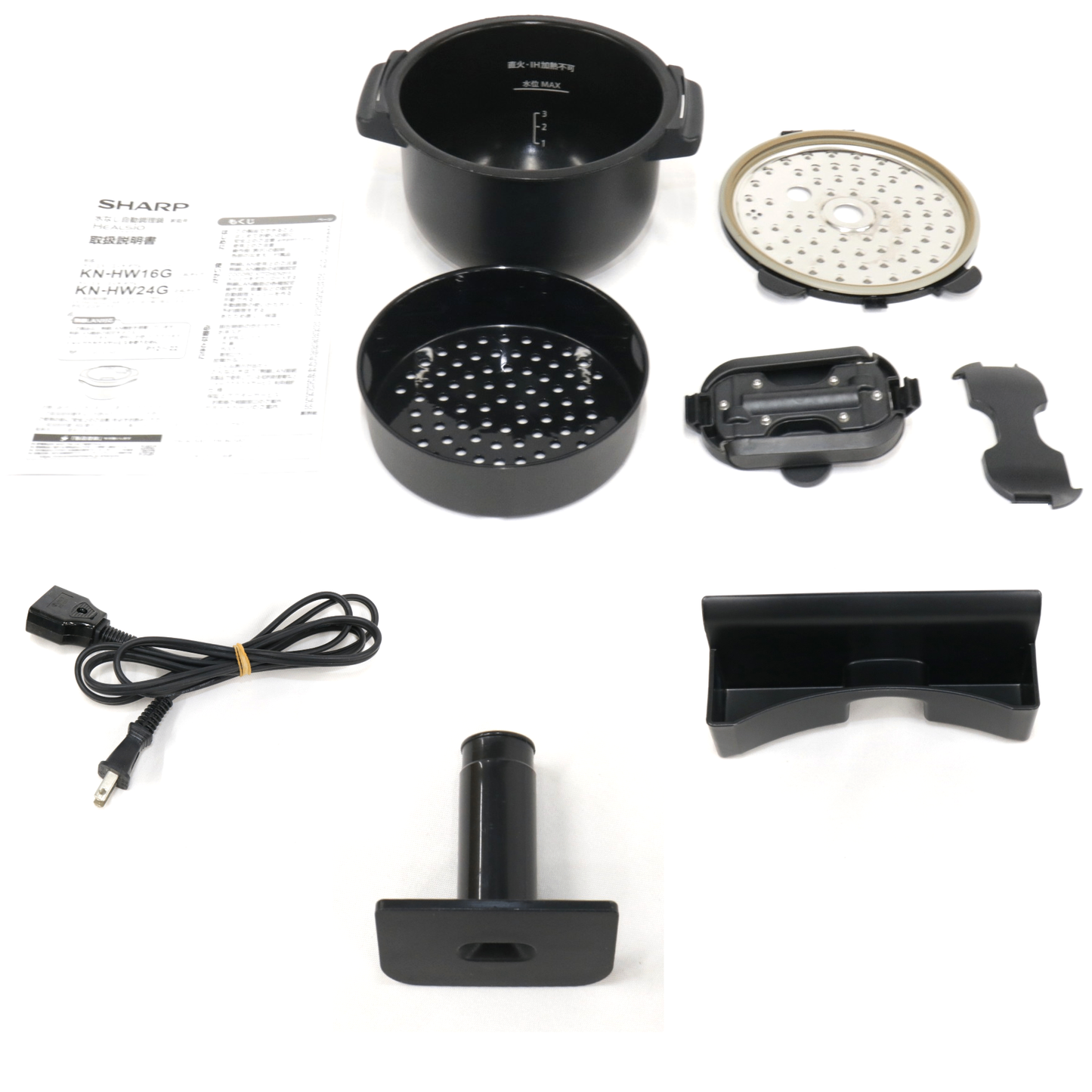 [中古(C)] シャープ ヘルシオ ホットクック KN-HW16G 2〜4人用 1.6L容量 kn-hw16g-b ブラックkn-hw16g-b　[可]