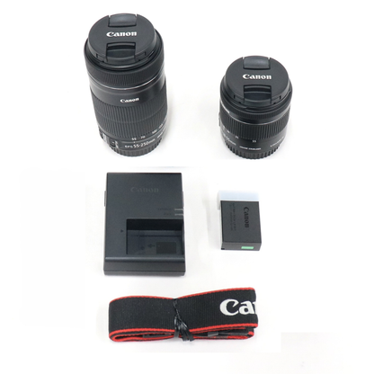 Canon 一眼レフカメラ EOS Kiss X10 ダブルズームキット ブラック eos-kiss-x10  ブラック 整備済みアウトレット品 [良い(B)]