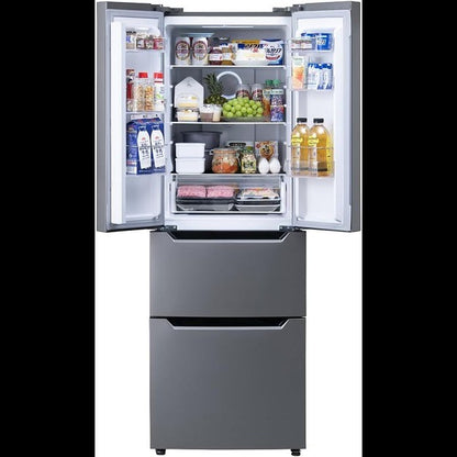 【特殊配送】[中古(B)]アイリスオーヤマ 冷蔵庫 320L シルバー 幅63.5cm IRSN-32B-S 2ドア フレンチドア 自動霜取り 新生活 irsn-32b-s シルバー [良い]