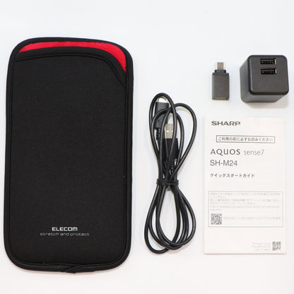シャープ AQUOS sense7 SH-M24 SIMフリー ブルー aquos-sense7   整備済みアウトレット品 [中古(C)]