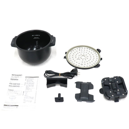シャープ ヘルシオ ホットクック KN-HW24G 2〜6人用 2.4L容量 kn-hw24g-b  ブラック 整備済みアウトレット品 [中古(C)]