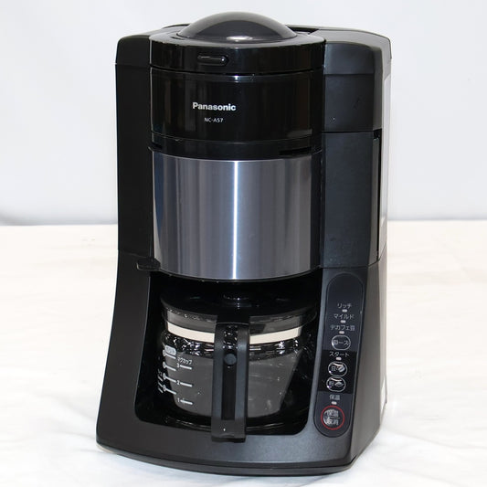 [中古(C)] パナソニック 全自動コーヒーメーカー NC-A57-K ミル付き nc-a57-k  [可]