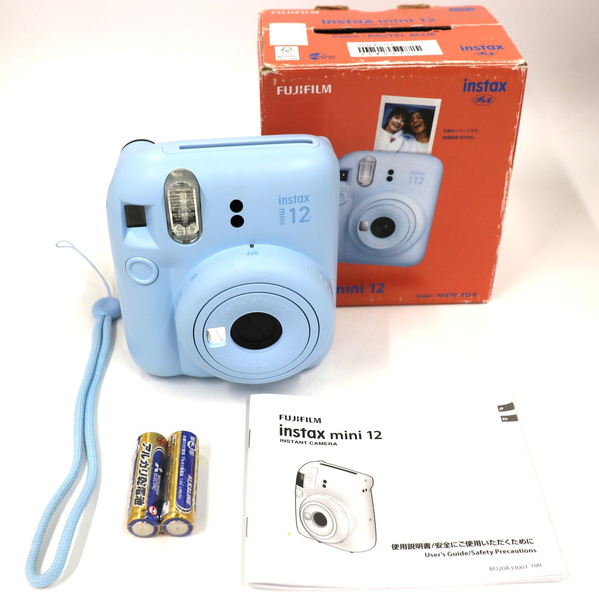 富士フイルム instax mini 12 インスタントカメラ チェキ instax-mini12-bl  パステルブルー ジャンク品 [難あり(D)]