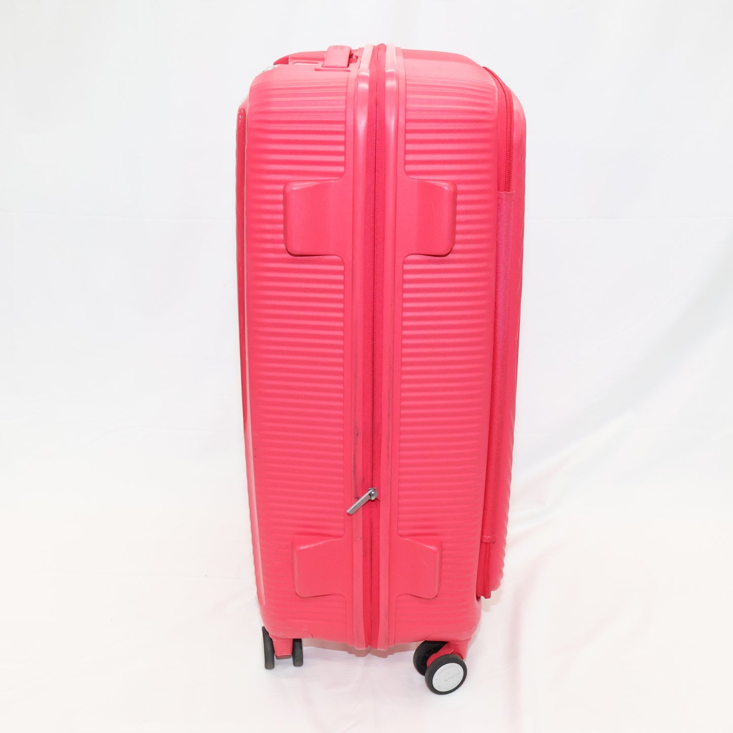 [8-10泊向けサイズ]AMERICAN TOURISTER CURIO スピナー75 エキスパンダブル 98L/拡張時114L ハードスーツケース americantourister-curio75-2-rb  ラズベリー 整備済みアウトレット品 [中古(C)]
