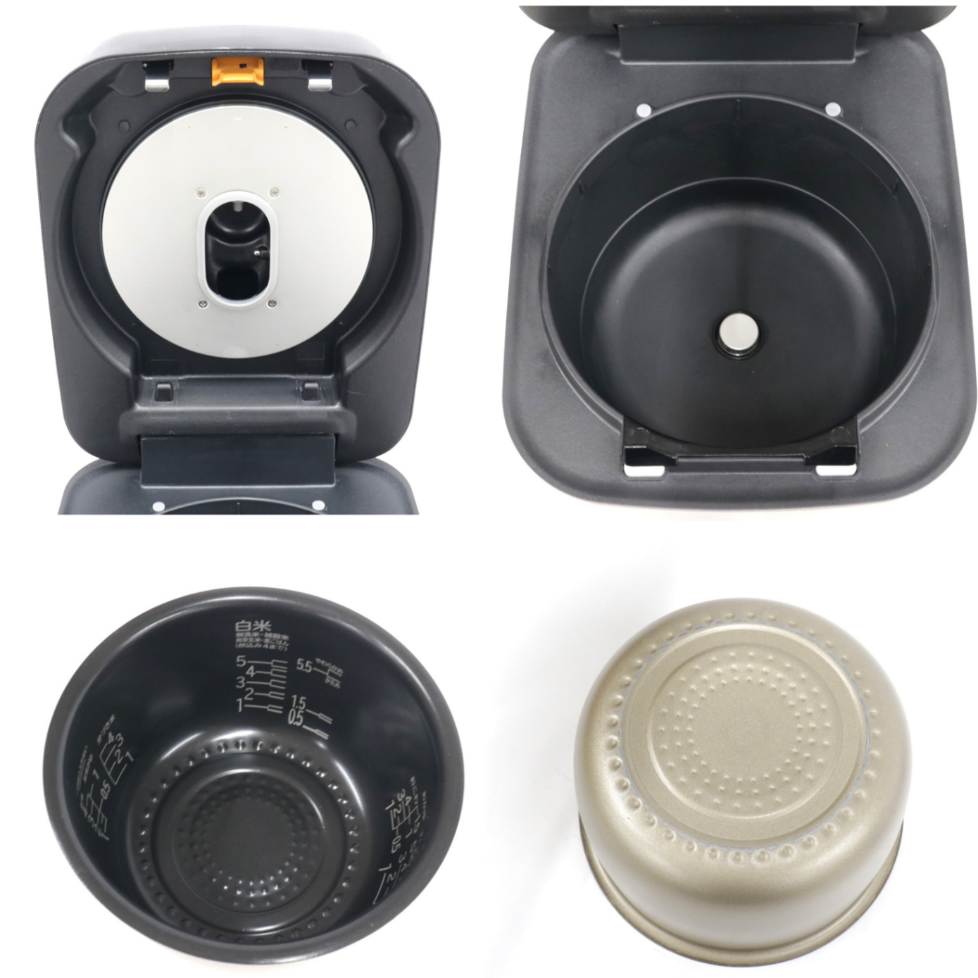 [中古(C)] [5.5合炊き] 日立 ふっくら御膳 RZ-V100GM 圧力＆スチームIHジャー炊飯器 沸騰鉄釜 rz-v100gm-k フロストブラック [可]