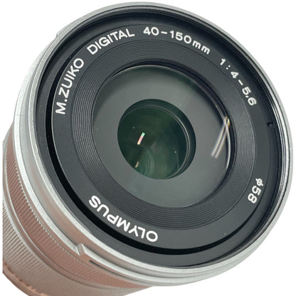 [中古(B)] OLYMPUS M.ZUIKO DIGITAL ED 40-150mm F4.0-5.6 R 望遠ズームレンズ シルバー[良い]