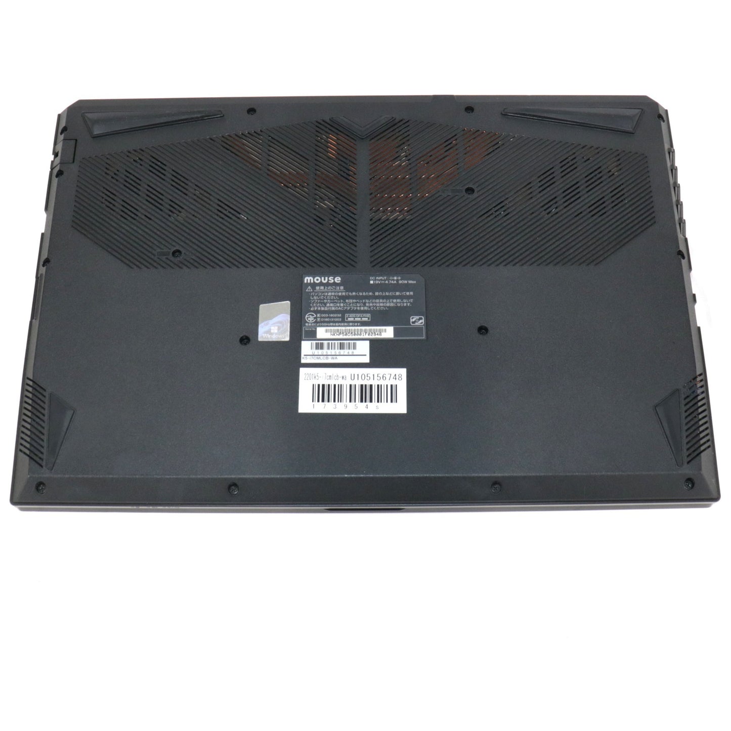 [中古(B)] 【Office非搭載】mouse(マウス) ノートPC K5-WA 15.6型 SSD256GB（Windows 11） 2201K5-i7CMLCB-WA 2201k5-i7cmlcb-wa  [良い]