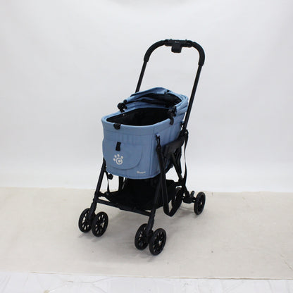 コンビ ペット用カート ミリミリキャリ―　combi-milimilicarry-blue  マーメイドケーブブルー 整備済みアウトレット品 [中古(C)]