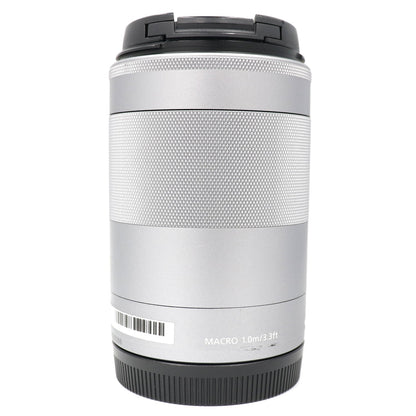 CANON EF-M 55-200mm F4.5-6.3 IS STM 望遠ズームレンズ ef-m55-200-sl  シルバー 整備済みアウトレット品 [中古(C)]