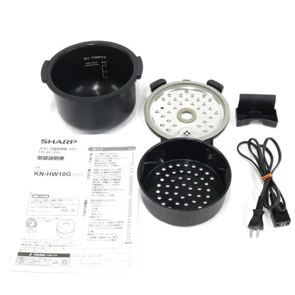 [中古(C)] シャープ ヘルシオ ホットクック 電気調理鍋 無水鍋 1.0L 1~2人用 ブラック KN-HW10G-B kn-hw10g-b ブラックkn-hw10g-b　[可]