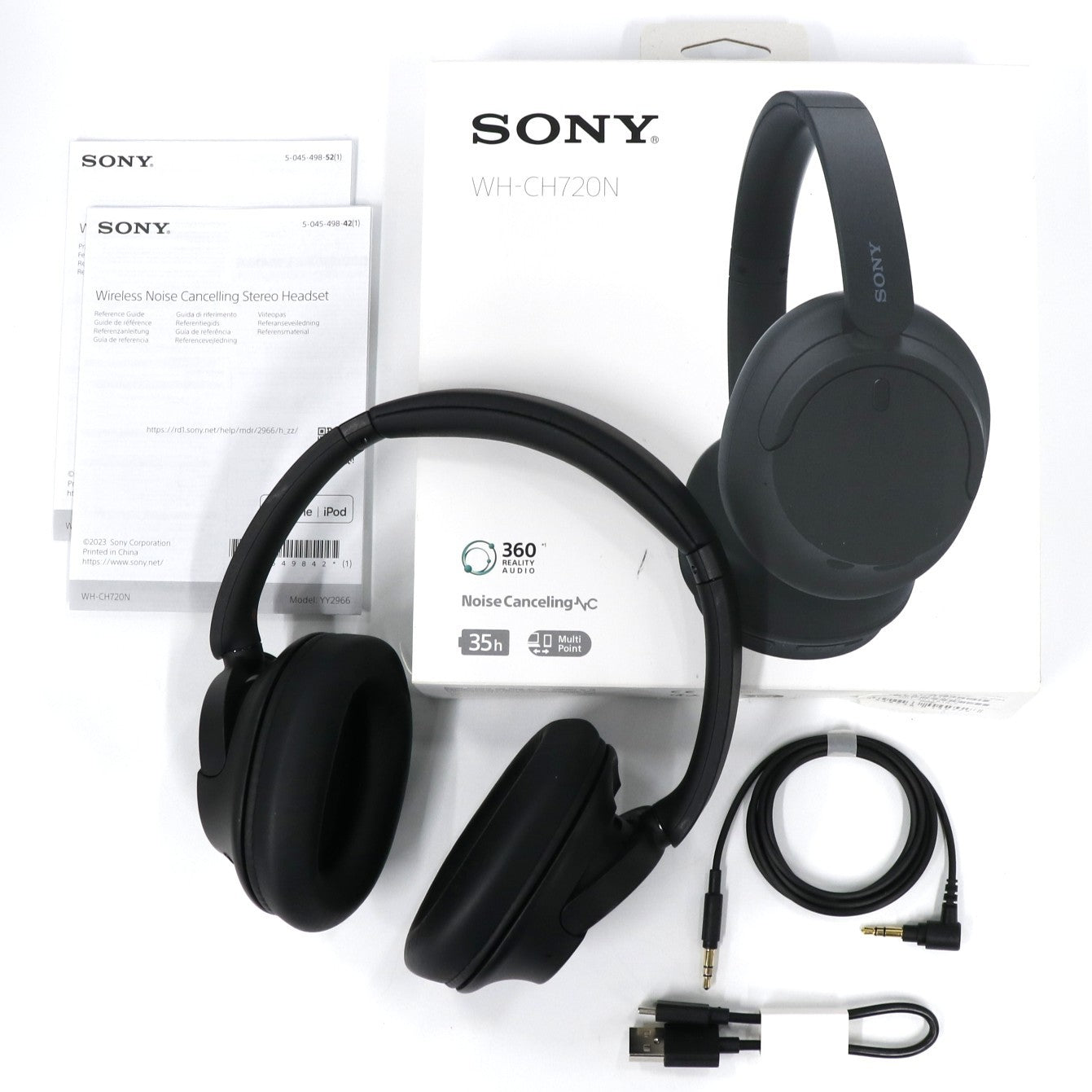 ソニー ワイヤレスノイズキャンセリングヘッドホン WH-CH720N wh-ch720n-b  ブラック 整備済みアウトレット品 [中古(C)]
