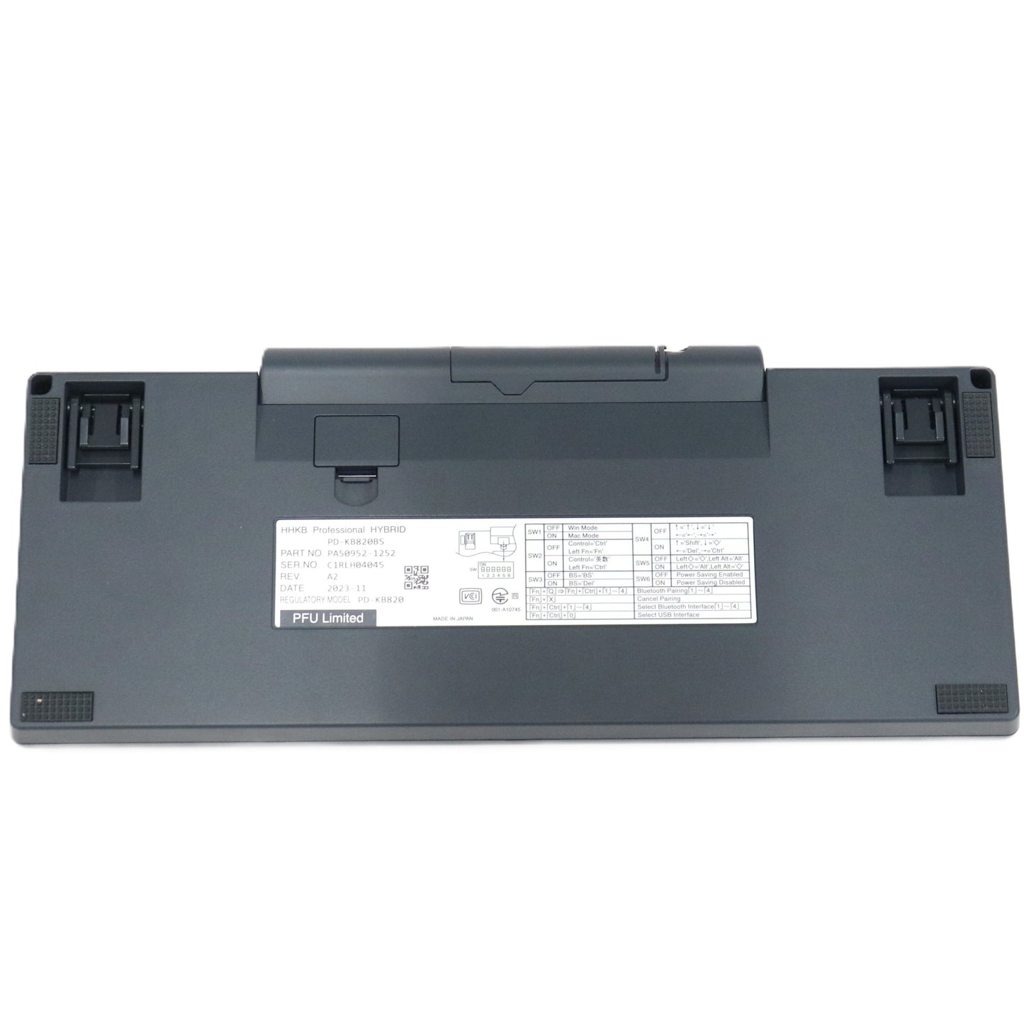 PFU HHKB キーボード Pro HYBRID Type-S 日本語 墨 PD-KB820BS pd-kb820bs  墨 整備済みアウトレット品 [良い(B)]
