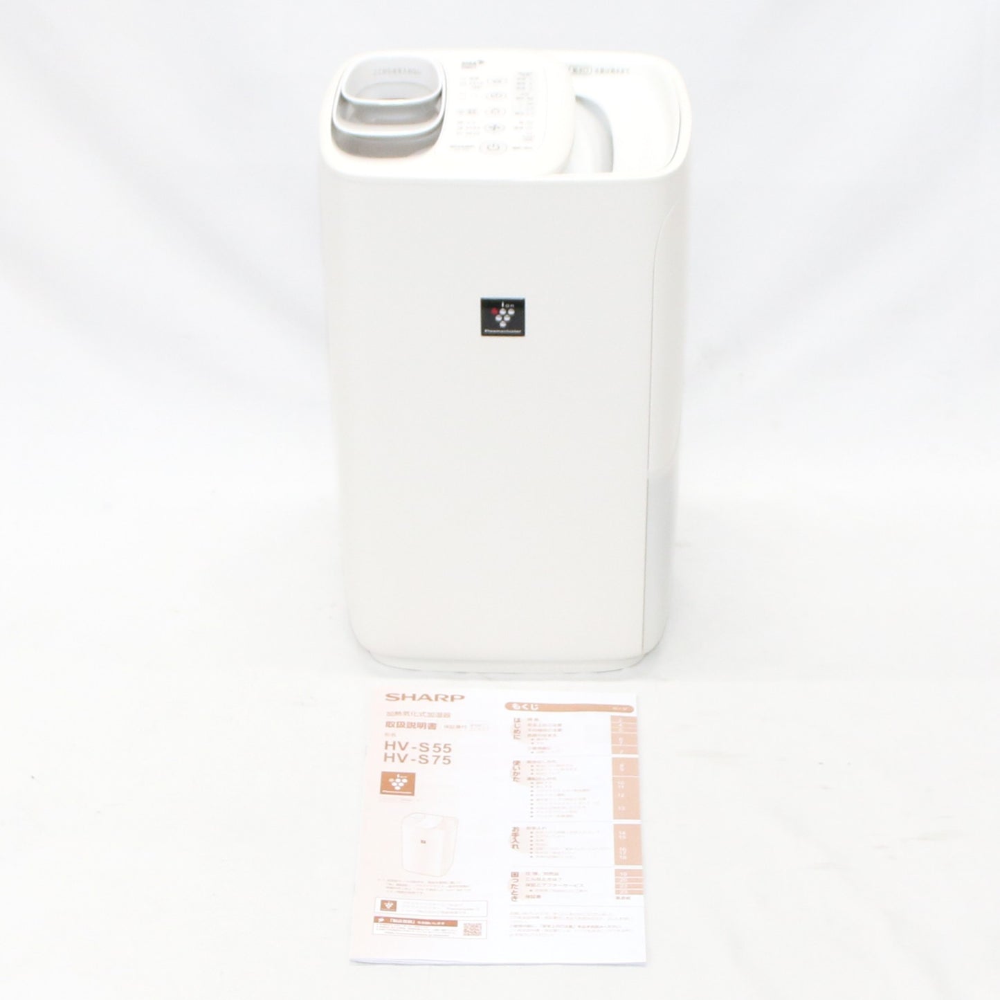 [中古(C)] シャープ プラズマクラスター搭載 HV-S75 ハイブリッド式加湿器 (木造12.5畳/プレハブ21畳) ホワイト　hv-s75 hv-s75　[可]