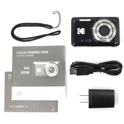 コダック PIXPRO FRIENDLY ZOOM FZ55 コンパクトデジタルカメラ pixpro-fz55-bk  ブラック 整備済みアウトレット品 [中古(C)]