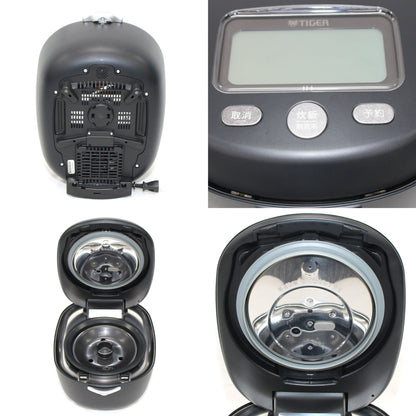 [中古(C)] [5.5合炊き] タイガー魔法瓶 土鍋ご泡火炊き JRX-T100 土鍋圧力IH式 炊飯器　jrx-t100kt コスモブラックjrx-t100kt　[可]