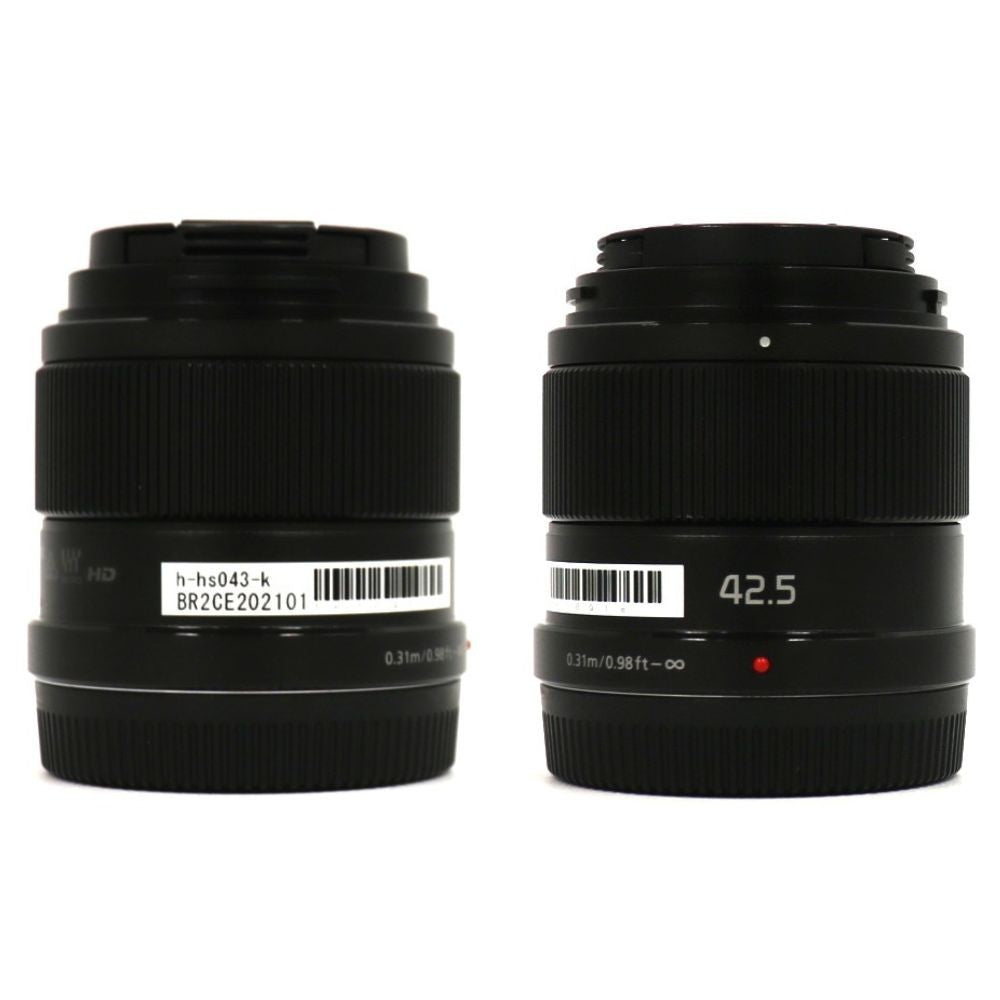 パナソニック LUMIX G 42.5mm/F1.7 ASPH./POWER O.I.S. H-HS043-K 単焦点レンズ ブラック h-hs043-k   整備済みアウトレット品 [中古(C)]